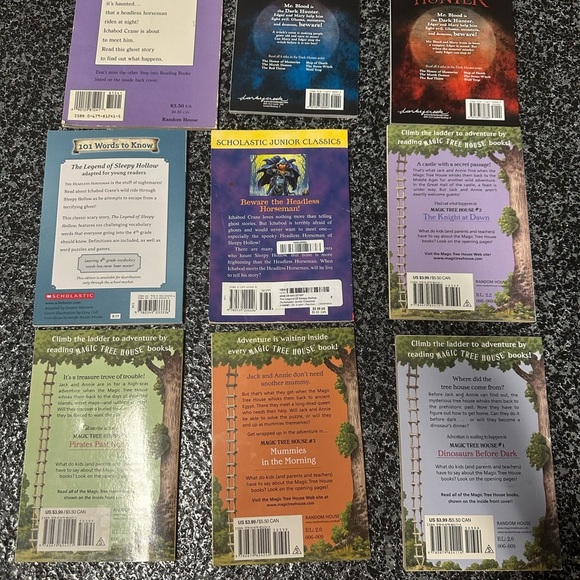 Lot of 9 Children's Books, Headless Horseman, magic tree house, dark hunter Read - Picture 2 of 6